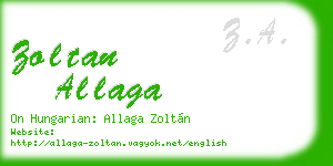 zoltan allaga business card